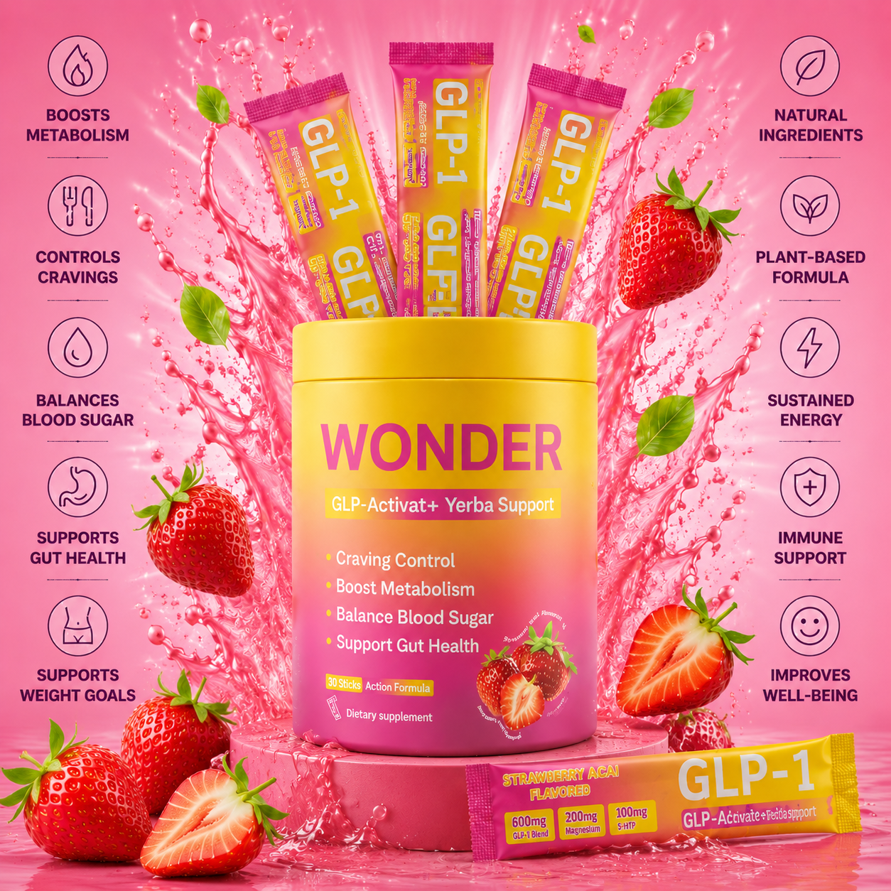 Wonder: Metabolic Mix | Stop Cravings & Crush Fatigue Fast (Natural GLP-1 Burn Formula)